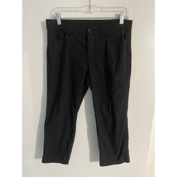 Eddie Bauer capri pants women’s size 8 black outdoor hiking - Picture 1 of 5